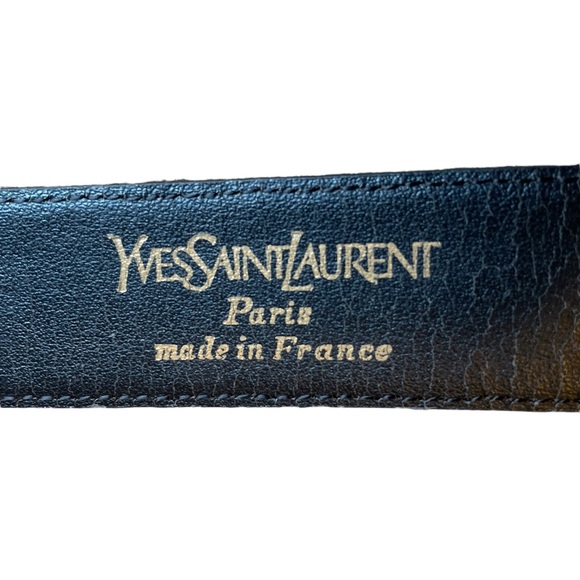 Yves Saint Laurent Black and Gold Belt - Picture 10 of 10